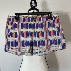 American Eagle Outfitters size 10 midi stretch aztec tribal shorts